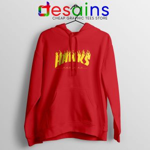 Hawks Logo Parody Red Hoodie My Hero Academia