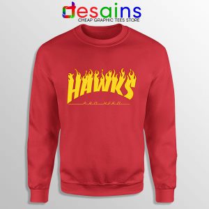 Hawks Logo Parody Red Sweatshirt My Hero Academia