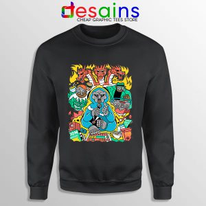 MF Doom Comic Black Sweatshirt Celebrity Rapper