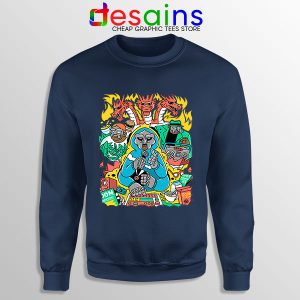 MF Doom Comic Navy Sweatshirt Celebrity Rapper