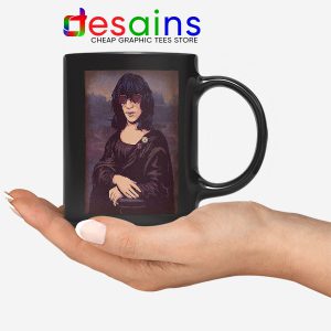 New Wave Mona Lisa Black Mug Ramona