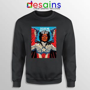 Purple Haze Kiss the Sky Black Sweatshirt Jimi Hendrix