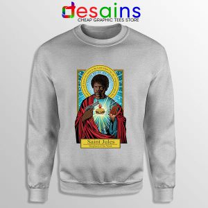 Saint Jules Pulp Fiction SPort GRey Sweatshirt Jesus Christ