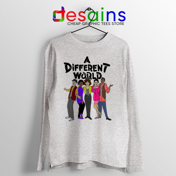 A Different World Style Sport Grey Long Sleeve Tee Sitcom TV