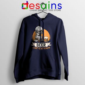 Best Mandalorian Beer Navy Hoodie Funny Beer Religion