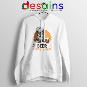 Best Mandalorian Beer White Hoodie Funny Beer Religion