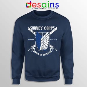 Best Survey Corps Costume Navy Sweatshirt Attack on Titan