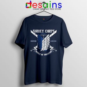 Best Survey Corps Costume Navy T Shirt Attack on Titan