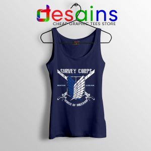 Best Survey Corps Costume Navy Tank Top Attack on Titan