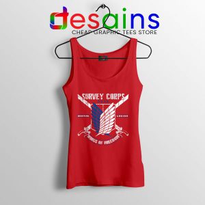 Best Survey Corps Costume Red Tank Top Attack on Titan