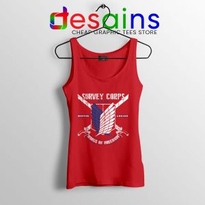 Best Survey Corps Costume Red Tank Top Attack on Titan