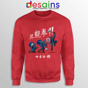 Captain America Shoryuken Red Sweatshirt Street Fighter