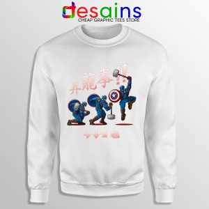 Captain America Shoryuken White Sweatshirt Street Fighter