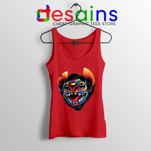 Colorful Stitch Disney Red Tank Top Lilo & Stitch