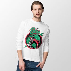 Costume Star Wars Boba Fett White Long Sleeve Tee Mandalorian