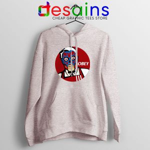 Funny Obey KFC Skull Sport Grey Hoodie Face Bones Logo