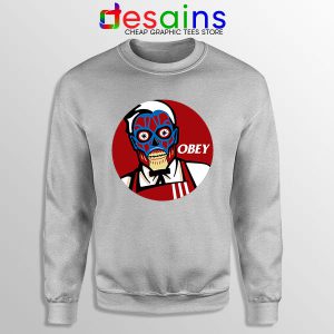 Funny Obey KFC Skull Sport Grey Sweatshirt Face Bones Logo
