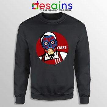 Funny Obey KFC Skull Sweatshirt Face Bones Logo