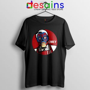 Funny Obey KFC Skull T Shirt Face Bones Logo
