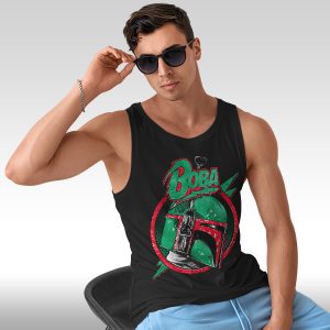 Helmet Star Wars Boba Fett Tank Top Graphic Mandalorian