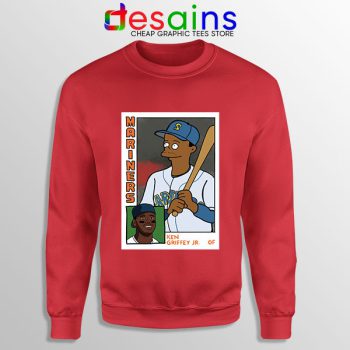 Ken Griffey Jr Homer Simpson Red Sweatshirt Mariners MLB