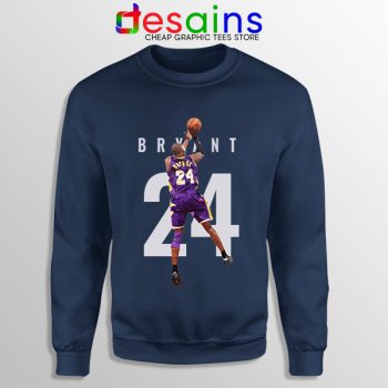 Kobe Bryant 24 Best Dunk Navy Sweatshirt Legend NBA