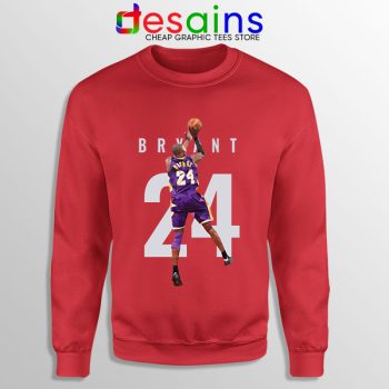 Kobe Bryant 24 Best Dunk Red Sweatshirt Legend NBA