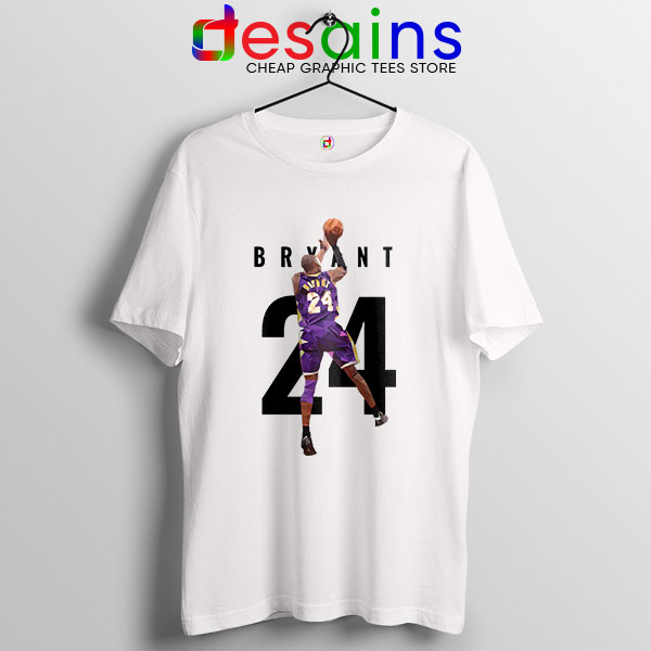 Kobe Bryant 24 Best Dunk WHite T Shirt Legend NBA Merch