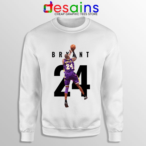 Kobe Bryant 24 Best Dunk White Sweatshirt Legend NBA