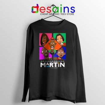 Martin TV Show Characters Black Long Sleeve Tee Sitcom