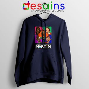 Martin TV Show Characters Navy Hoodie Sitcom