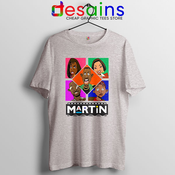 Martin TV Show Characters SPort Grey T Shirt Sitcom