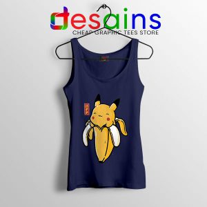 Pikachu Memes Banana Navy Tank Top Cute Pokemon