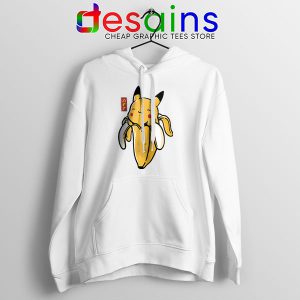 Pikachu Memes Banana White Hoodie Cute Pokemon