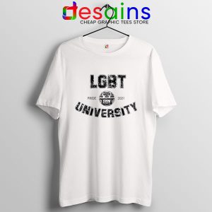 Pride LGBT University White T Shirt Queer