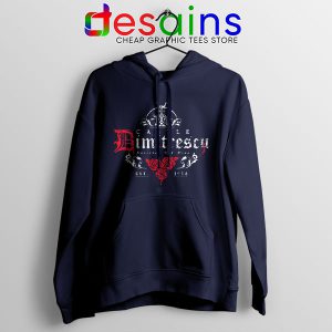 Resident Evil Village Wine Navy Hoodie Dimitrescu