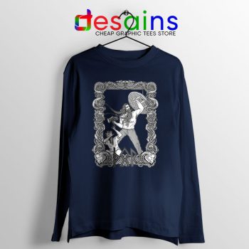 Thor God of Protection Navy Long Sleeve Tee Norse Mythology