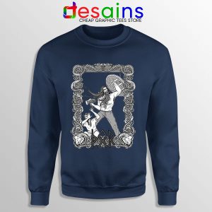 Thor God of Protection Navy Sweatshirt Norse Mythology