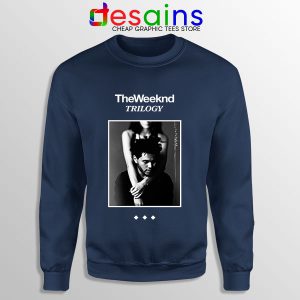 Trilogy The Weeknd Album Cover Navy Sweatshirt XO Merch