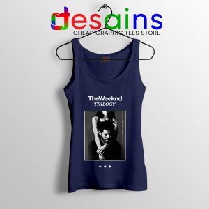 Trilogy The Weeknd Album Cover Navy Tank Top XO Merch