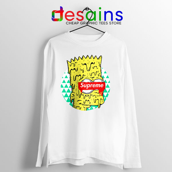 Bart Simpson in Fashion Long Sleeve WHite Tee The Simpsons