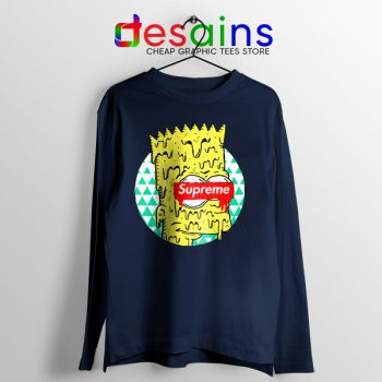 Bart Simpson in Fashion Navy Long Sleeve Tee The Simpsons