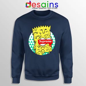 Bart Simpson in Fashion Navy Sweatshirt The Simpsons