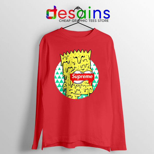 Bart Simpson in Fashion Red Long Sleeve Tee The Simpsons