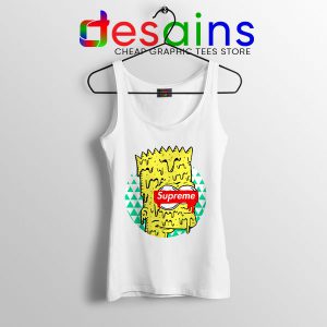 Bart Simpson in Fashion White Tank Top The Simpsons