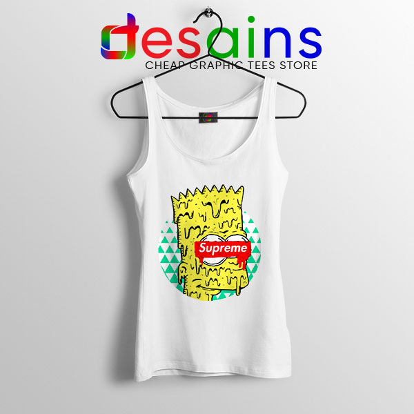 Bart Simpson in Fashion White Tank Top The Simpsons