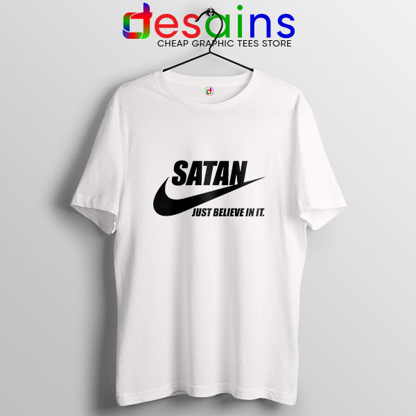 Samarbejdsvillig svamp panel Best Satan Meme T Shirt Nike Funny Just Believe In It