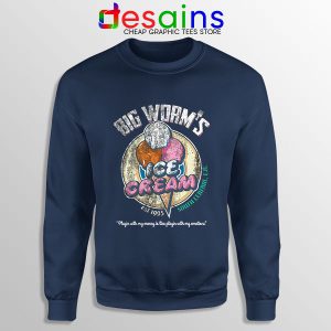 Big Worm Ice Cream Meme Navy Sweatshirt Friday Movie