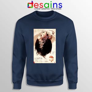 Frankenstein Anatomy Lesson Navy Sweatshirt Funny Monster