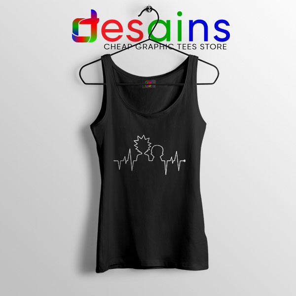 Funny Heartbeat Rick and Morty Tank Top Adult Swim